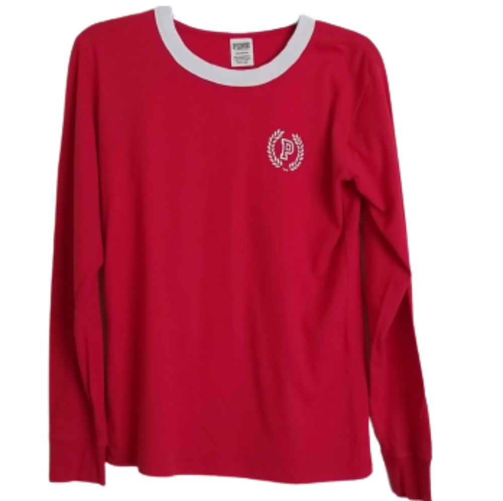 Victoria's Secret PINK Long-Sleeve Logo Shirt S